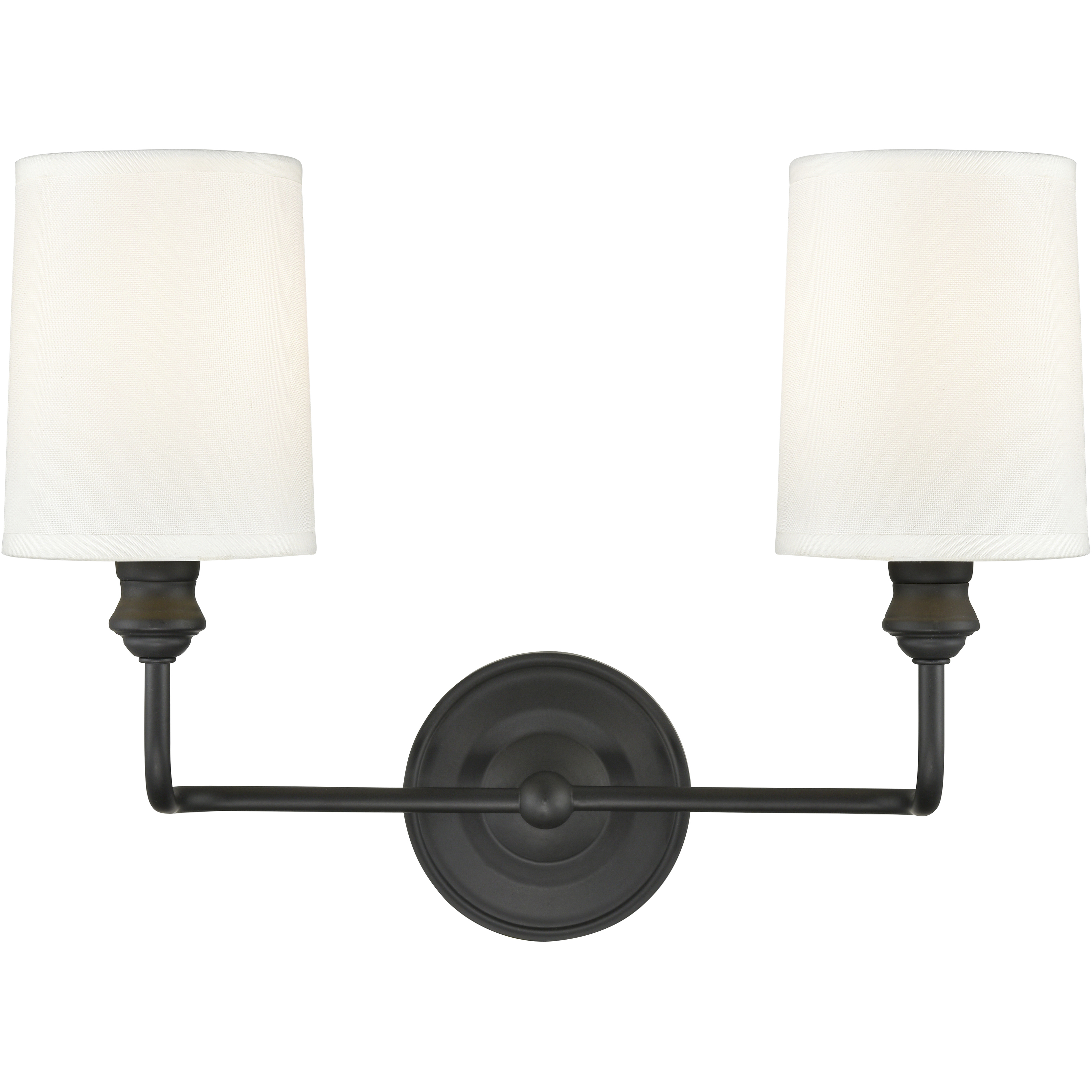 Leena 2 Light 15.25 inch Matte Black Bathroom Vanity Light Wall Light